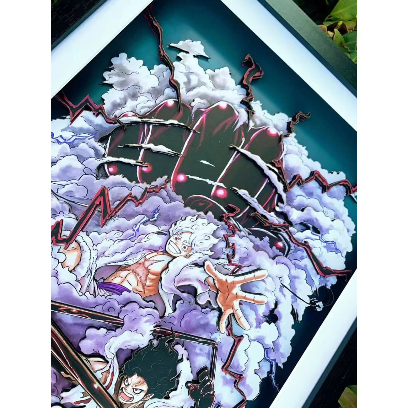 Mystical Art - Sun God Nika Luffy Gear 5 3D Poster Frame