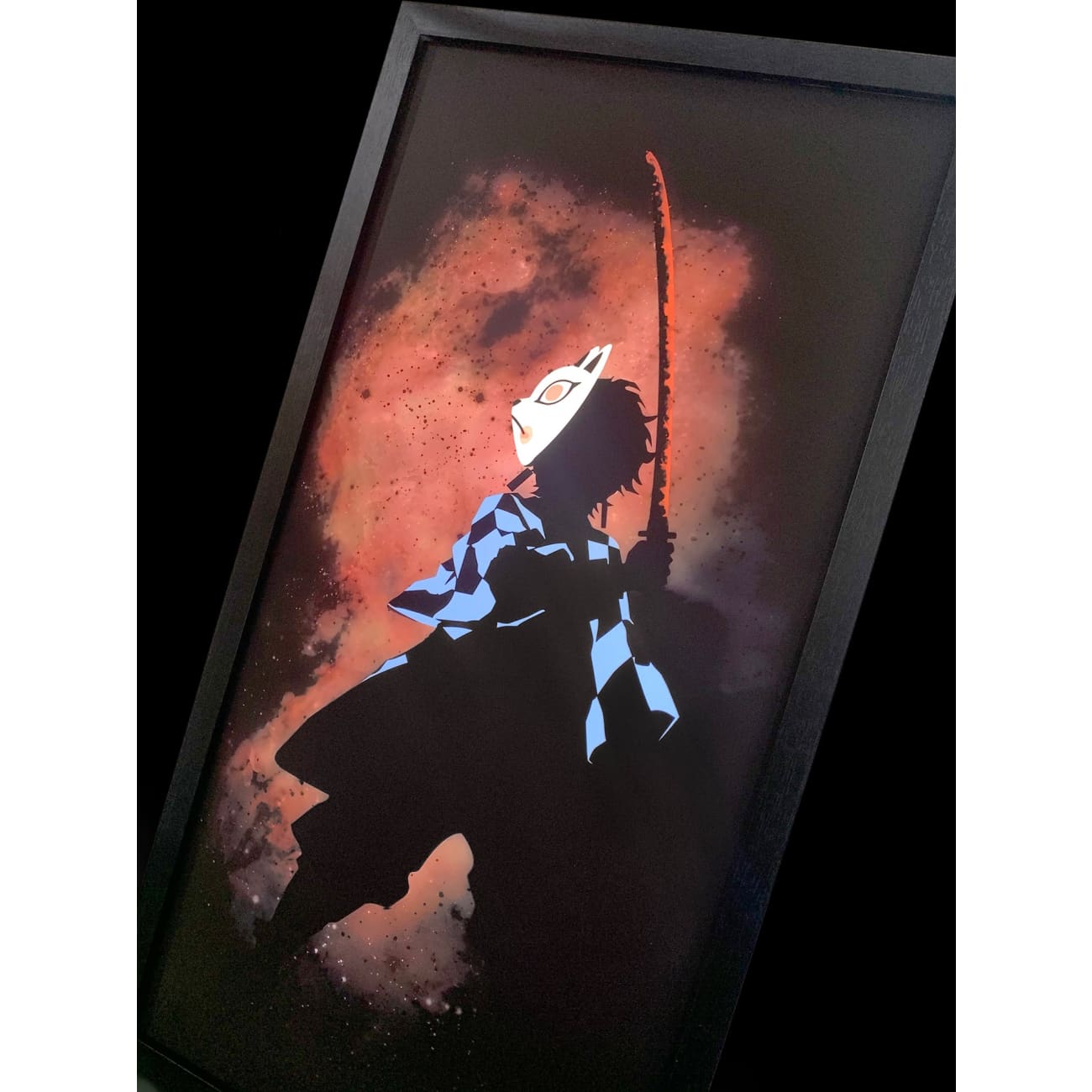 Mystical Art - Tanjiro Kamado Light Guide Transformation 3D Paper Art Frame