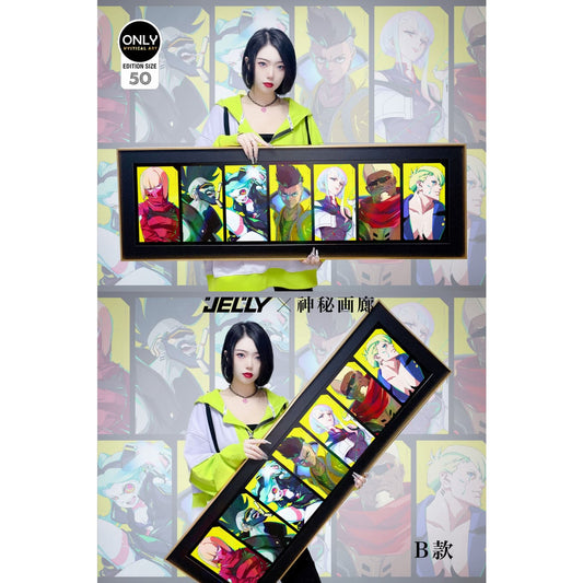 Mystical Art x Jelly - Kiwi, Pilar, Rebecca, David Martinez, Lucyna Kushinada, Maine (Edgerunners) & Dorio Poster Frame