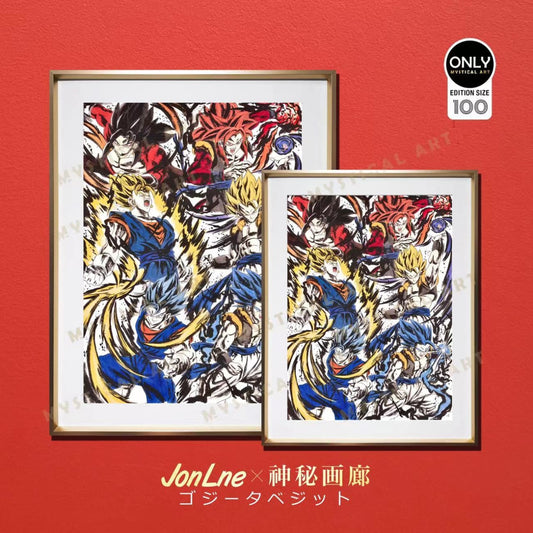 Mystical Art X Jonlne - Gogeta and Vegetto Poster Drawing [2 Variants]
