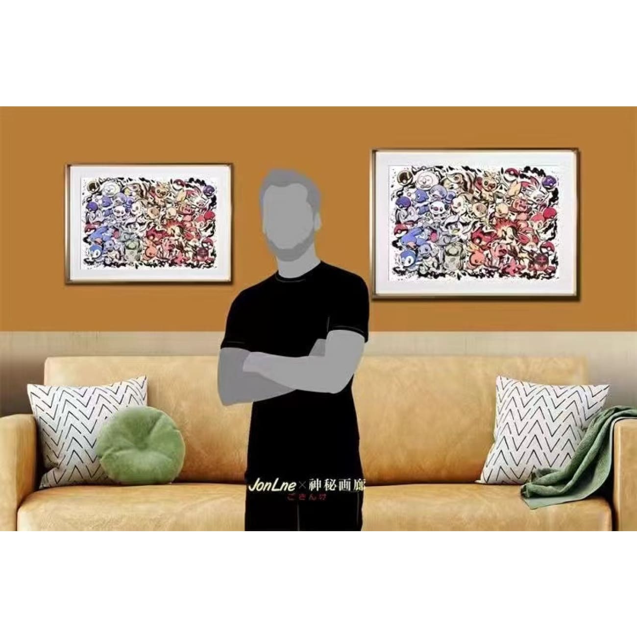 Mystical Art x Jonlne - Pokemon of Ninth Generation Inkjet Style Poster Frame [2 Variants]