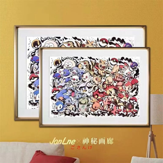 Mystical Art x Jonlne - Pokemon of Ninth Generation Inkjet Style Poster Frame [2 Variants]