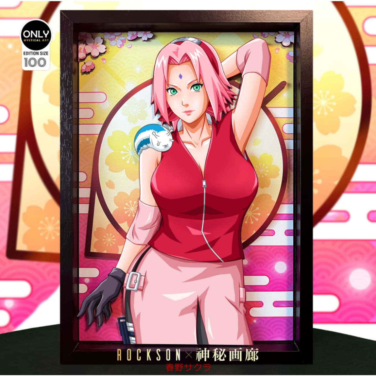 Mystical Art x Rockson - Haruno Sakura Swimsuit Ver. 3D Cast Off Poster Frame 