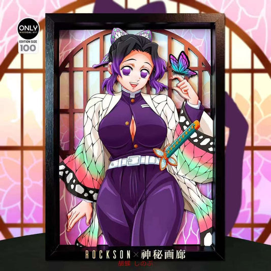 Mystical Art x Rockson - Insect Pillar Kochou Shinobu 3D Cast Off Poster Frame