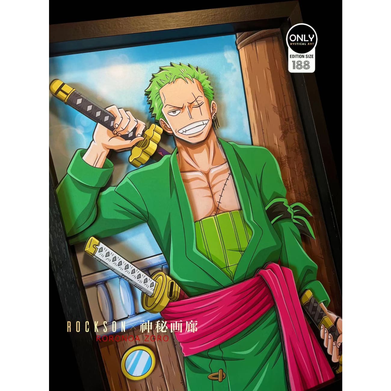 Mystical Art X Rockson - Roronoa Zoro 3D Cast Off Poster Frame [2 Variants]