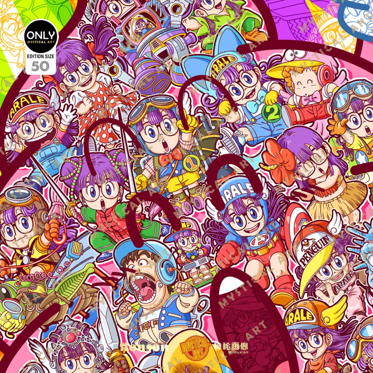 Mystical Art x Ronson - Arale Norimaki 40th Anniversary of Serialization Completion Poster Frame [2 Variants]