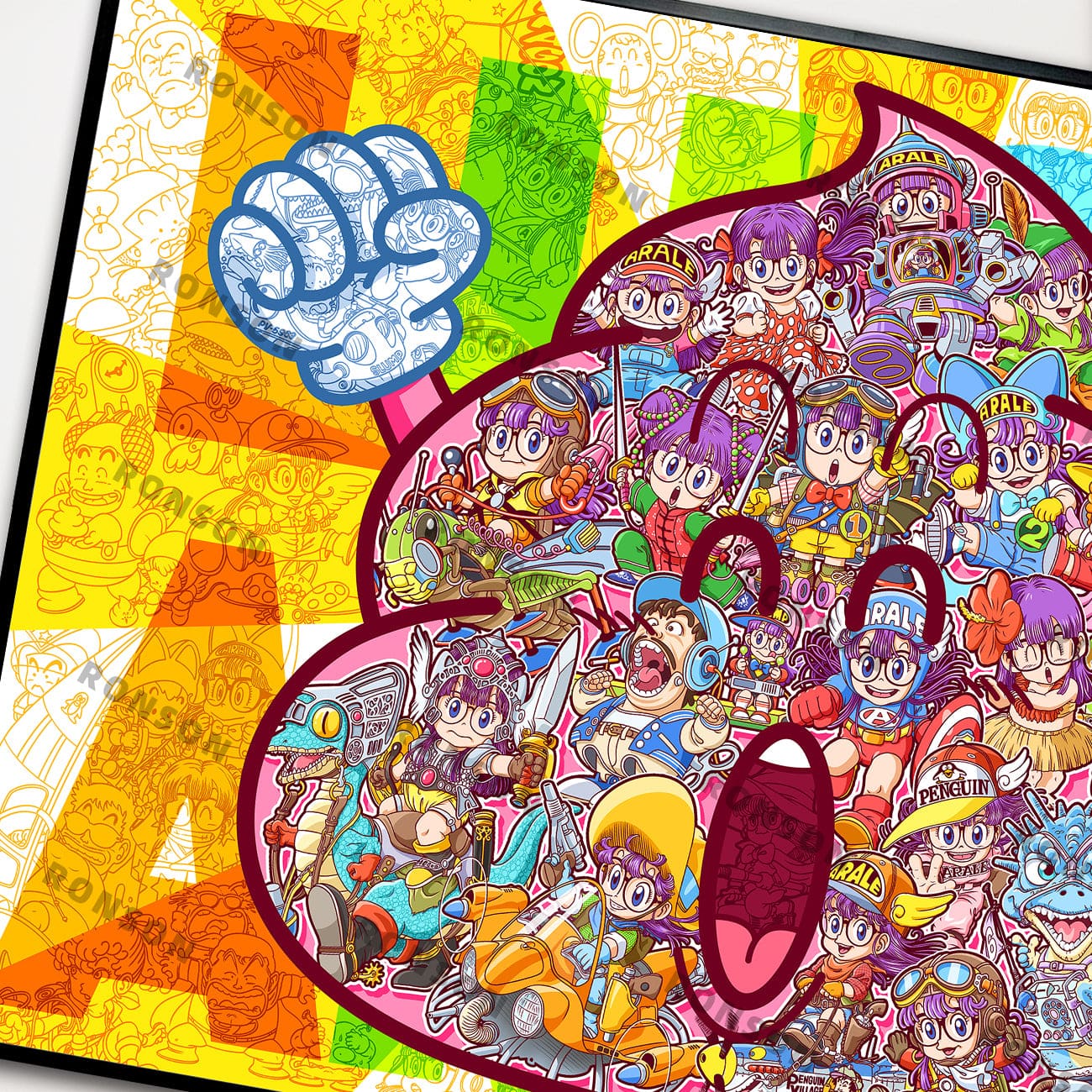Mystical Art x Ronson - Arale Norimaki 40th Anniversary of Serialization Completion Poster Frame [2 Variants]