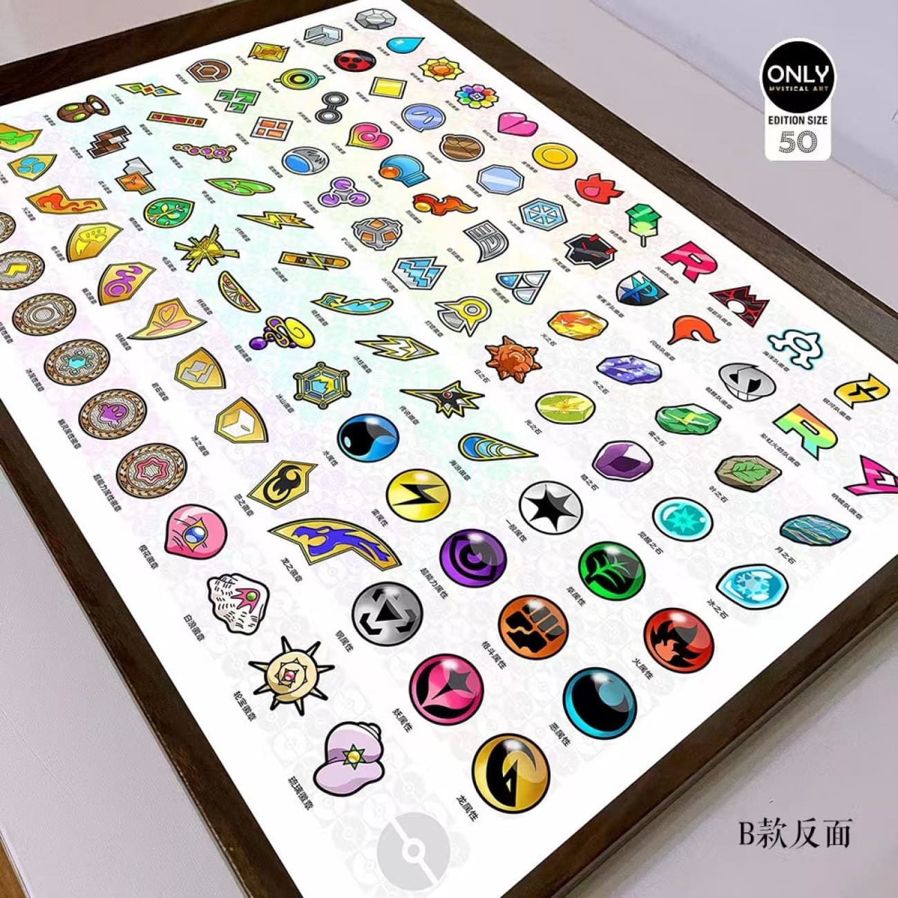 Mystical Art x Ronson - Poke Ball & Badge Poster Frame [2 Variants]