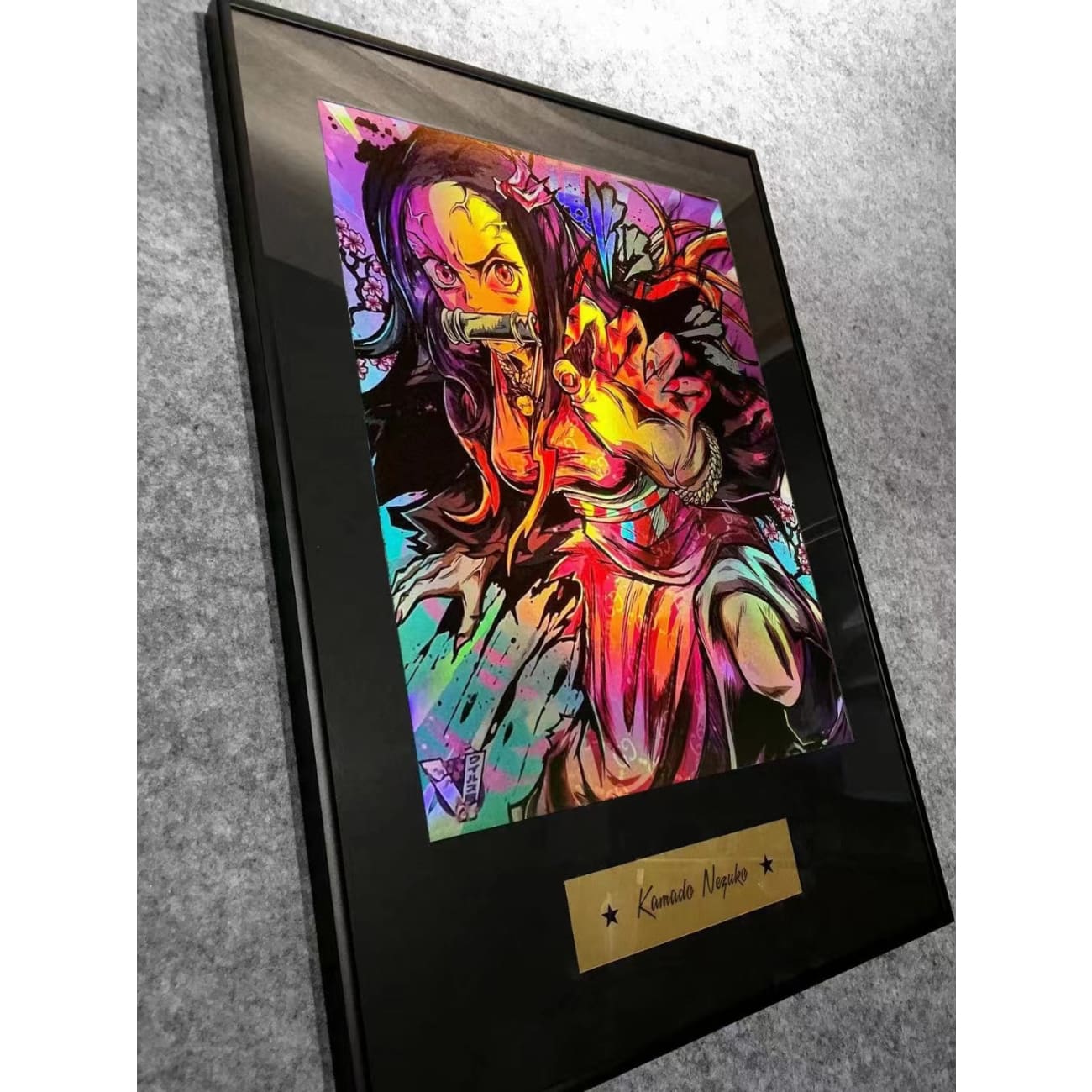 Nezuko Kamado Coloured chrome poster Frame