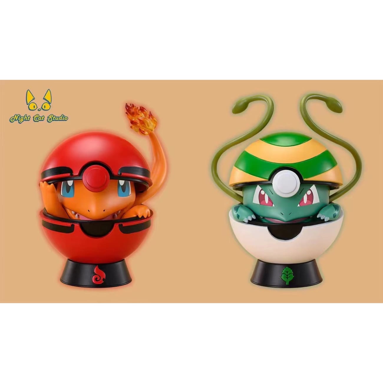 Night Cat Studio - Cherish Ball Charmander / Nest Ball Bulbasaur