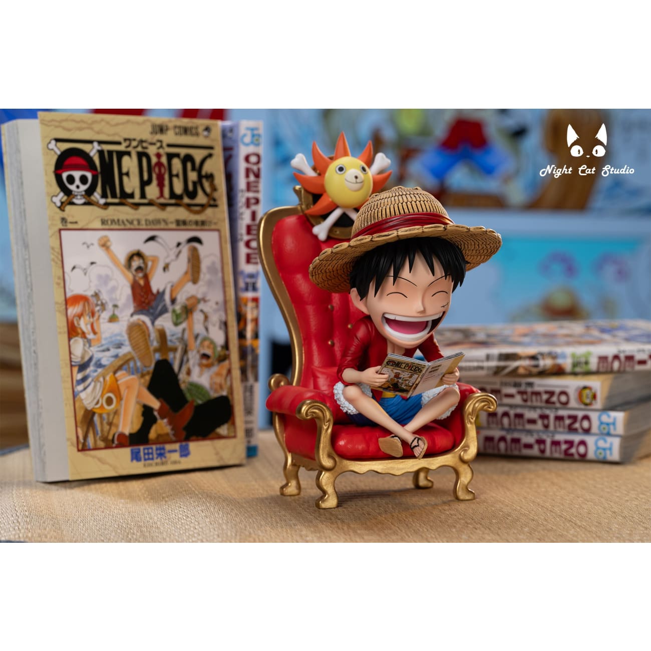 Night Cat Studio - Reading Comic Monkey D. Luffy [2 Variants]