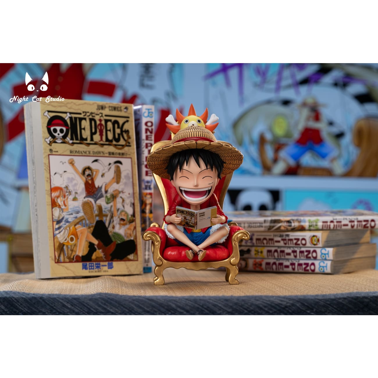 Night Cat Studio - Reading Comic Monkey D. Luffy [2 Variants]