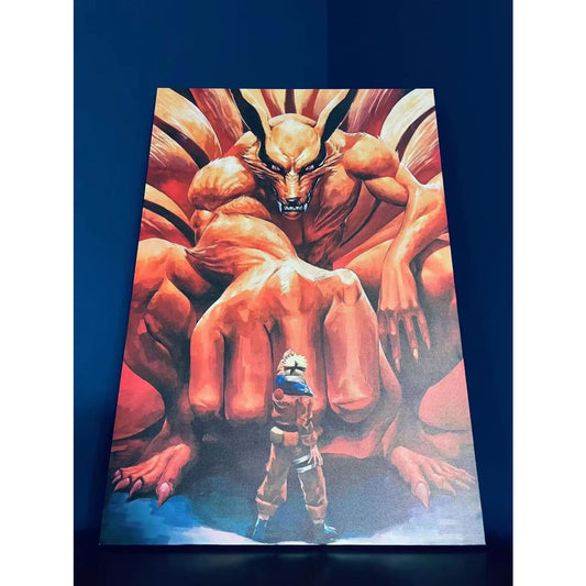 Nine Tail and Naruto Uzumaki poster Frame