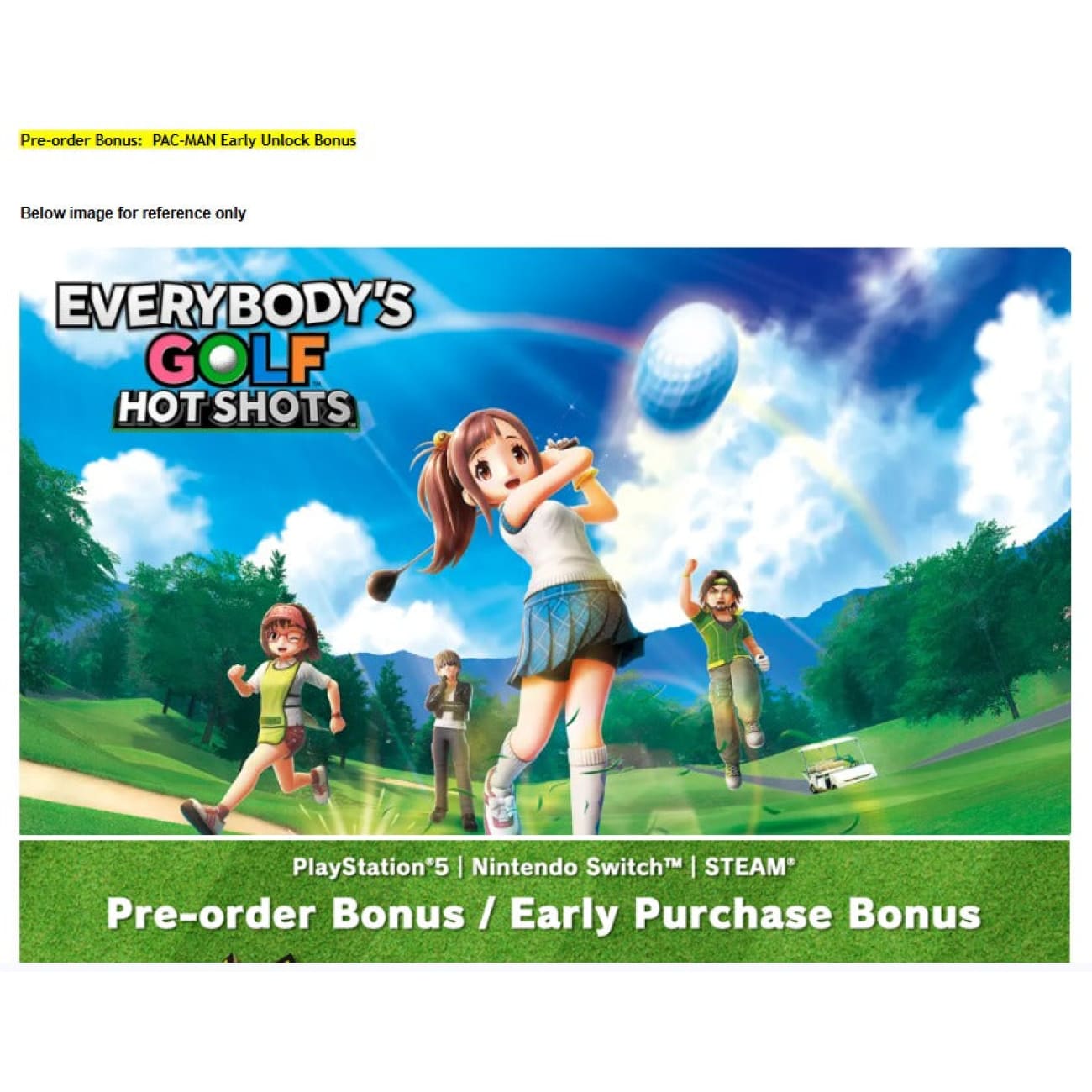 Nintendo Switch Game Title - Everybody's Golf Hot Shots