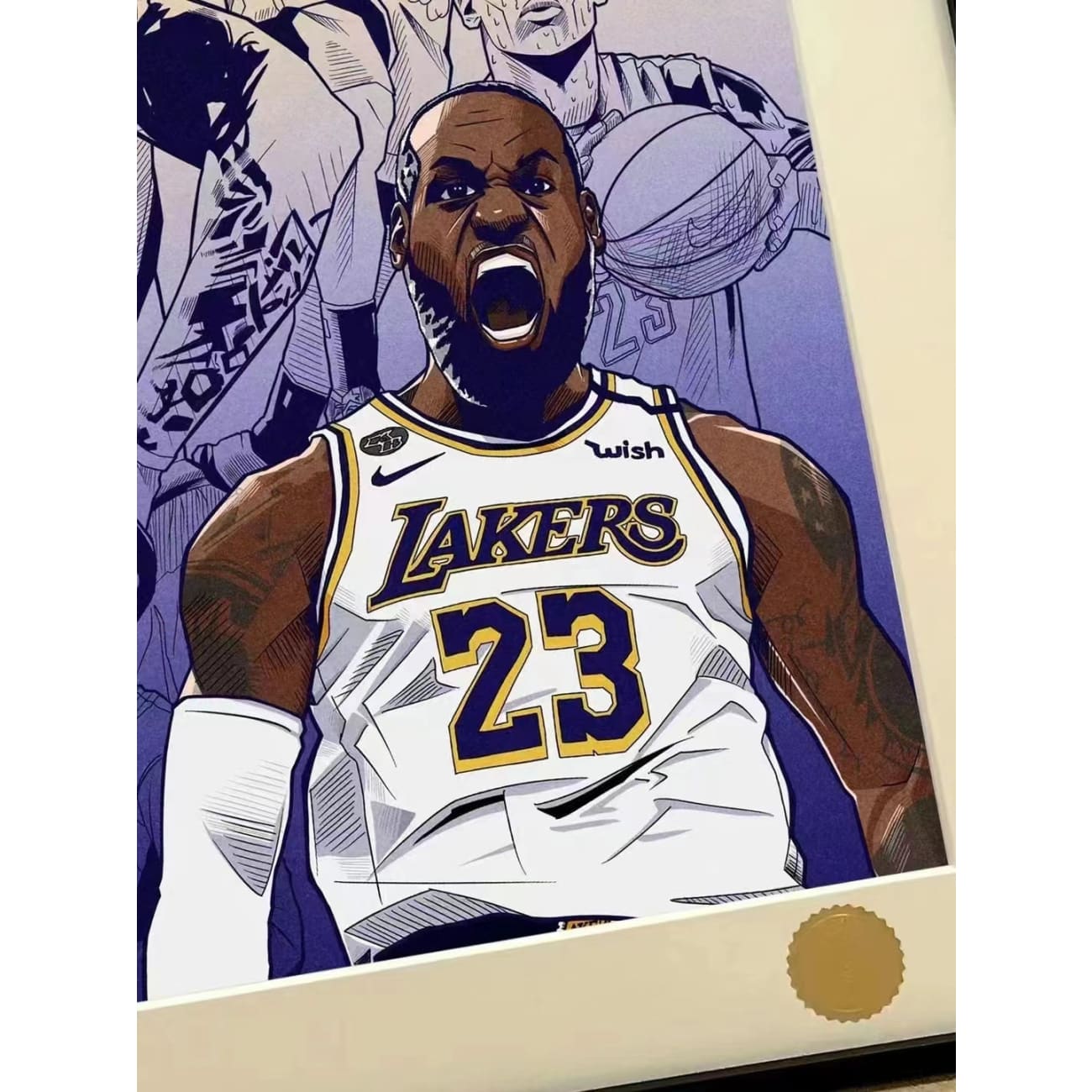 No. 23 LeBron James / No. 76 James Harden Poster Frame