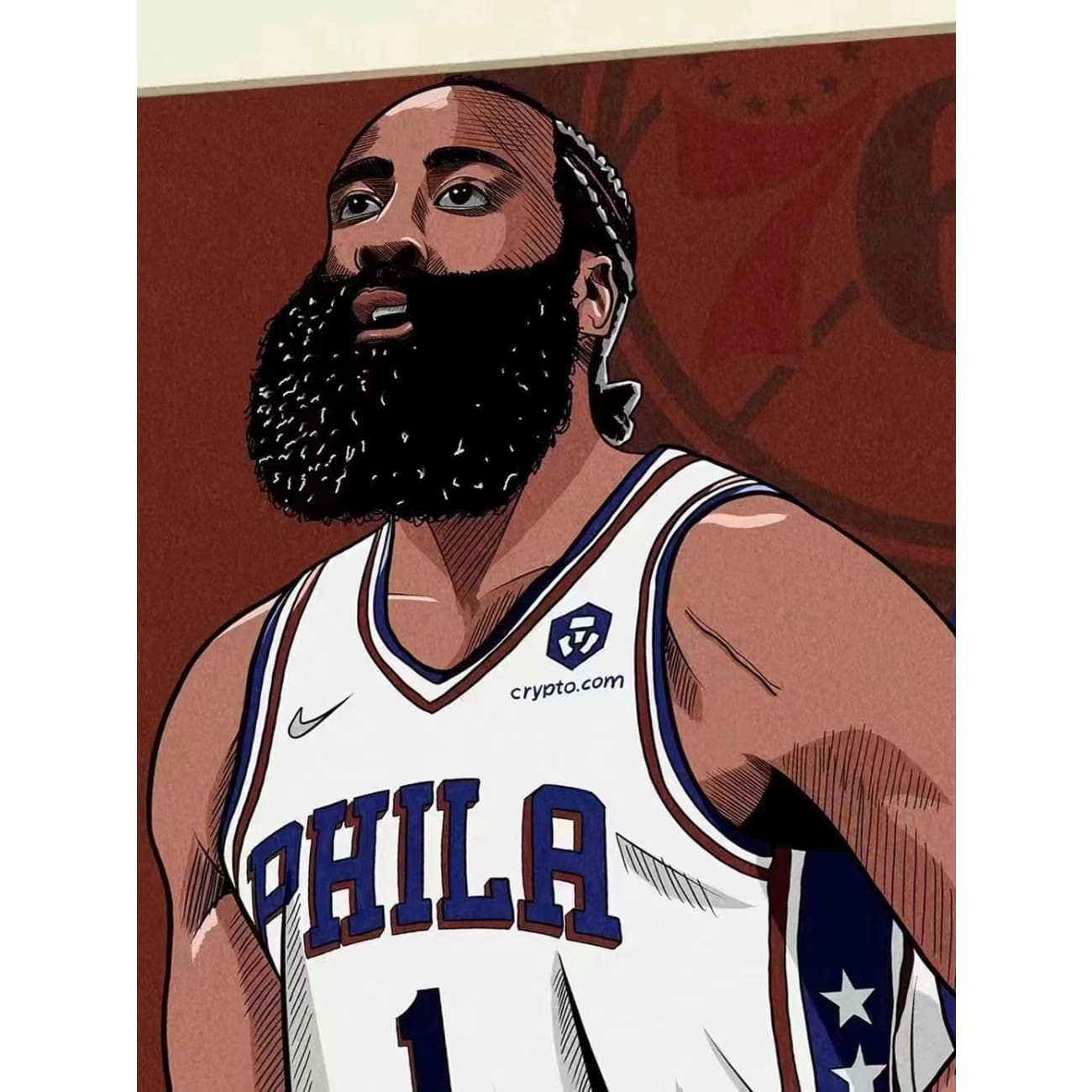 No. 23 LeBron James / No. 76 James Harden Poster Frame