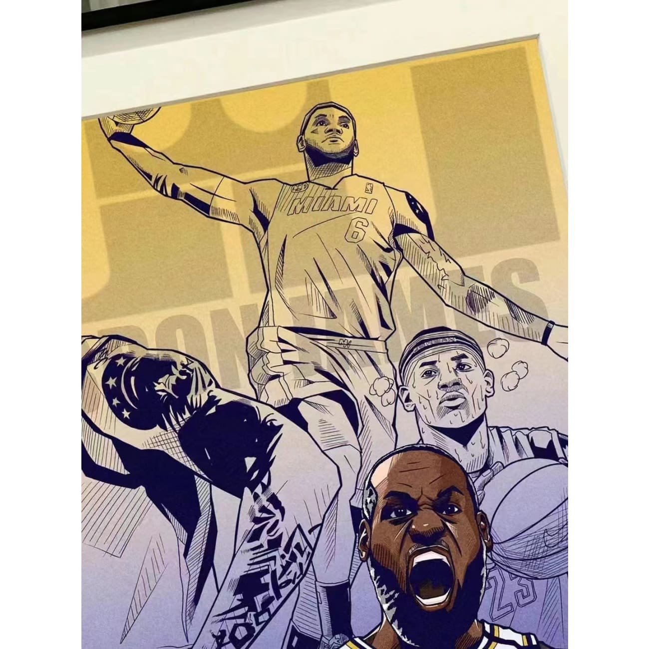 No. 23 LeBron James / No. 76 James Harden Poster Frame