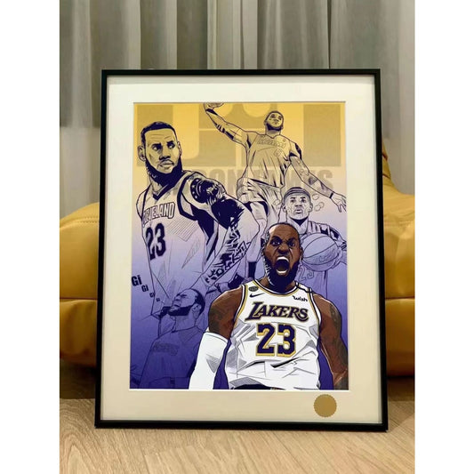 No. 23 LeBron James / No. 76 James Harden Poster Frame