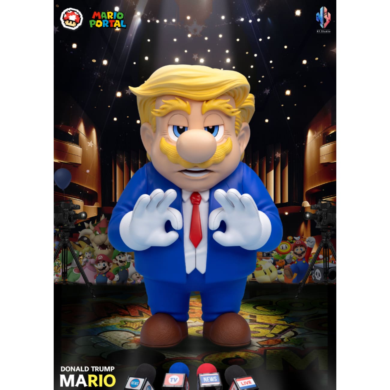 NY Studio - Mario Cosplay Donald Trump