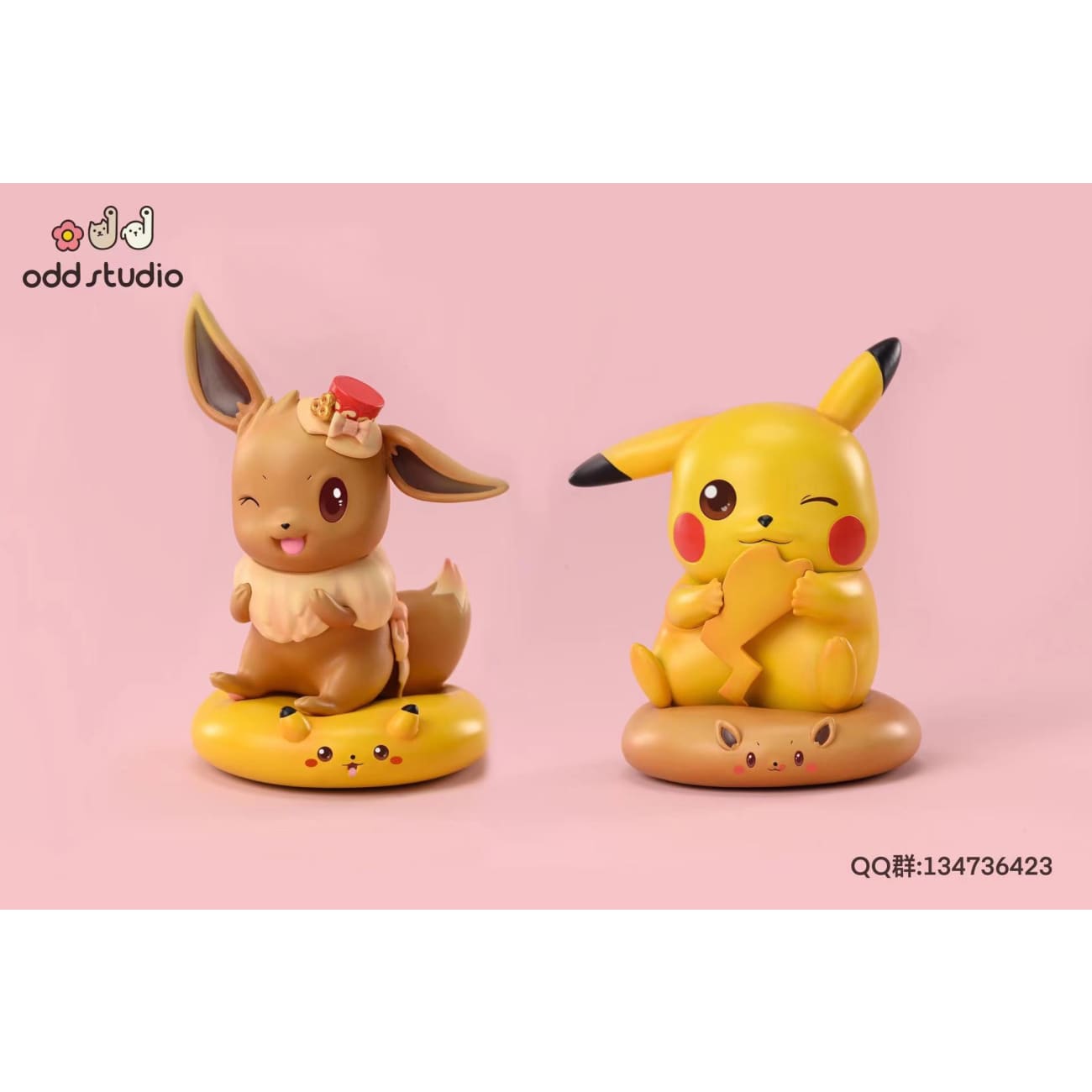 odd Studio - Sitting Eevee / Sitting Pikachu [3 Variants]