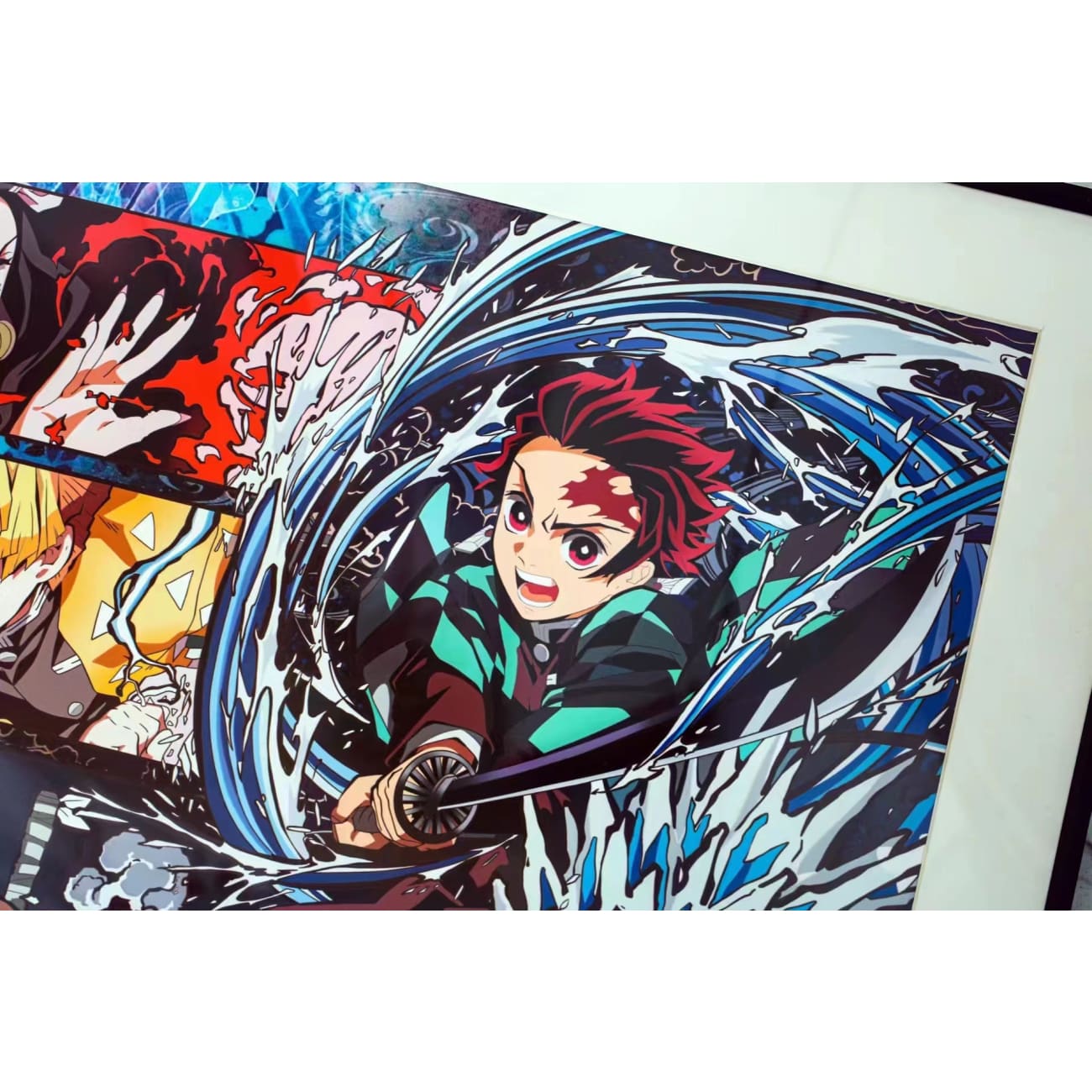 Odyssey - Tanjiro Kamado, Nezuko Kamado, Zenitsu Agatsuma & Inosuke Hashibira Poster Frame 