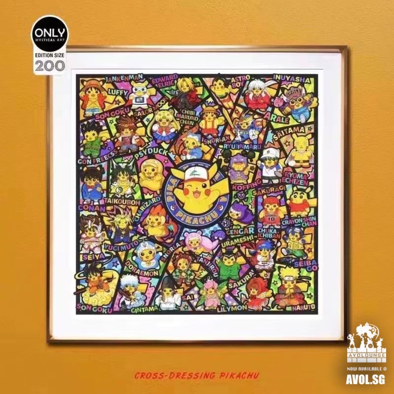 Only Mystical Art - Cross Dressing Pikachu Poster Frame