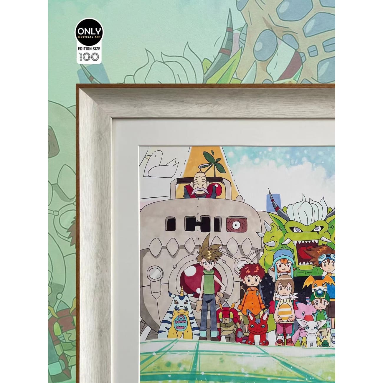 Only Mystical Art - Digimon Drawing Poster Frame