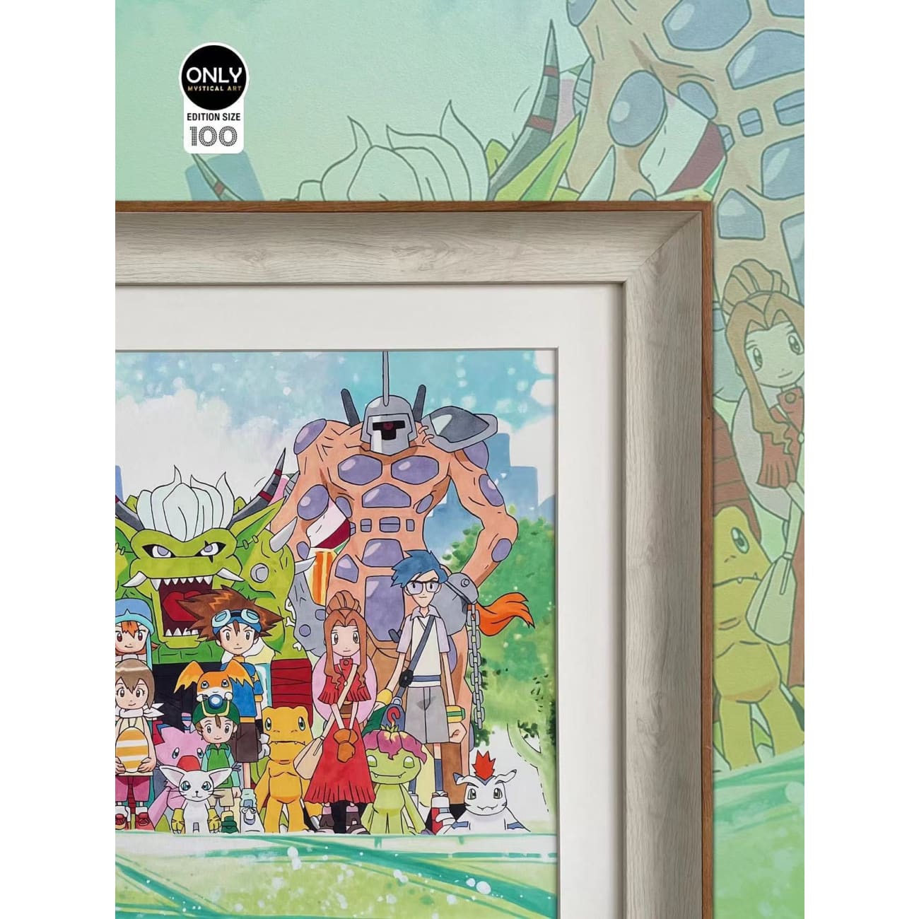 Only Mystical Art - Digimon Drawing Poster Frame