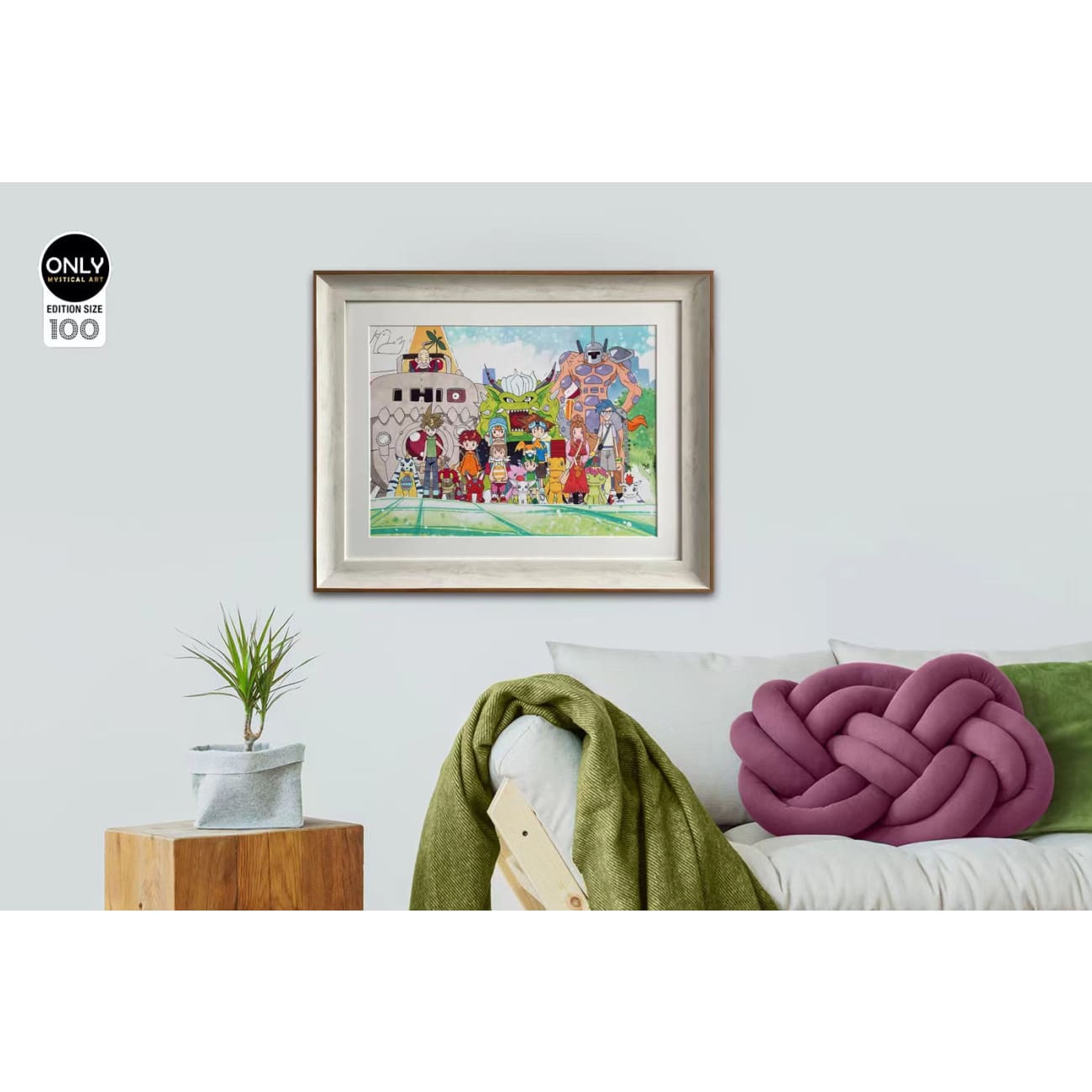 Only Mystical Art - Digimon Drawing Poster Frame