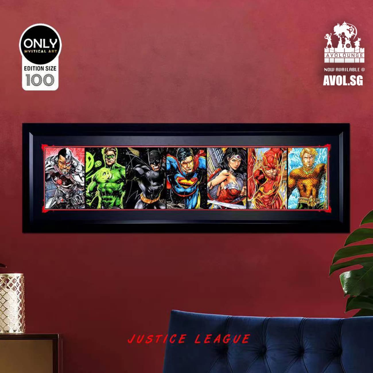 Only Mystical Art - Justice League Poster Frame