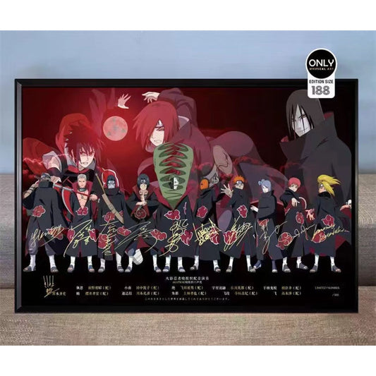 Only Mystical Art - Signature Art Naruto Akatsuki team poster frame 