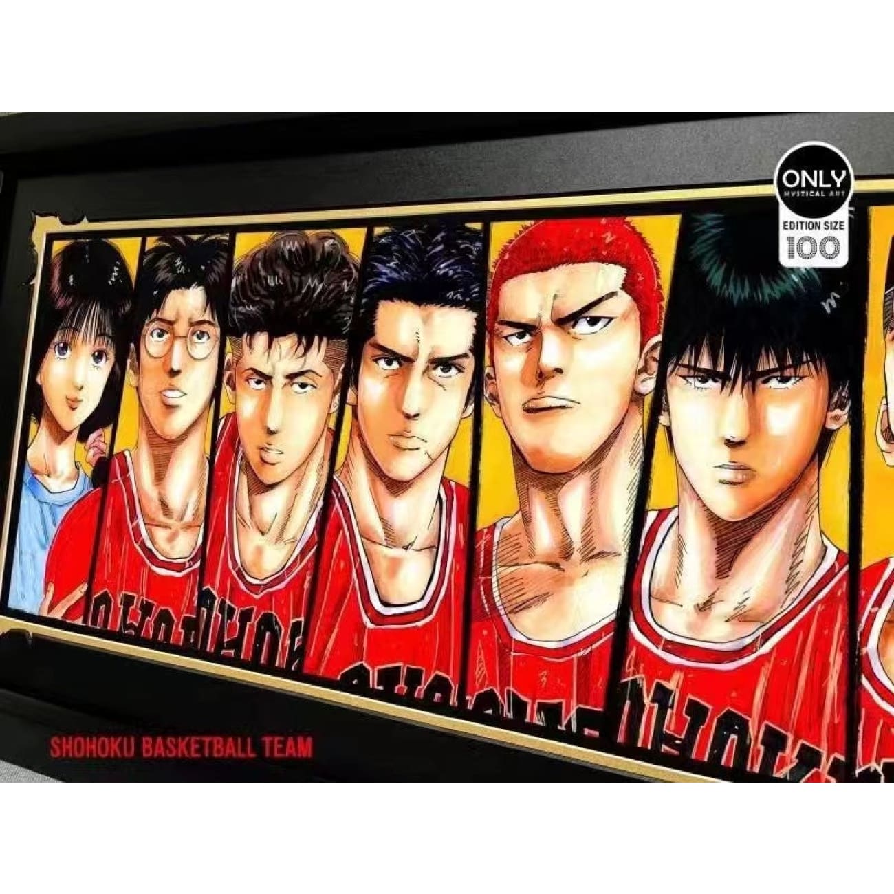 Only Mystical Art - Slam Dunk 9 characters potrait Poster Frame