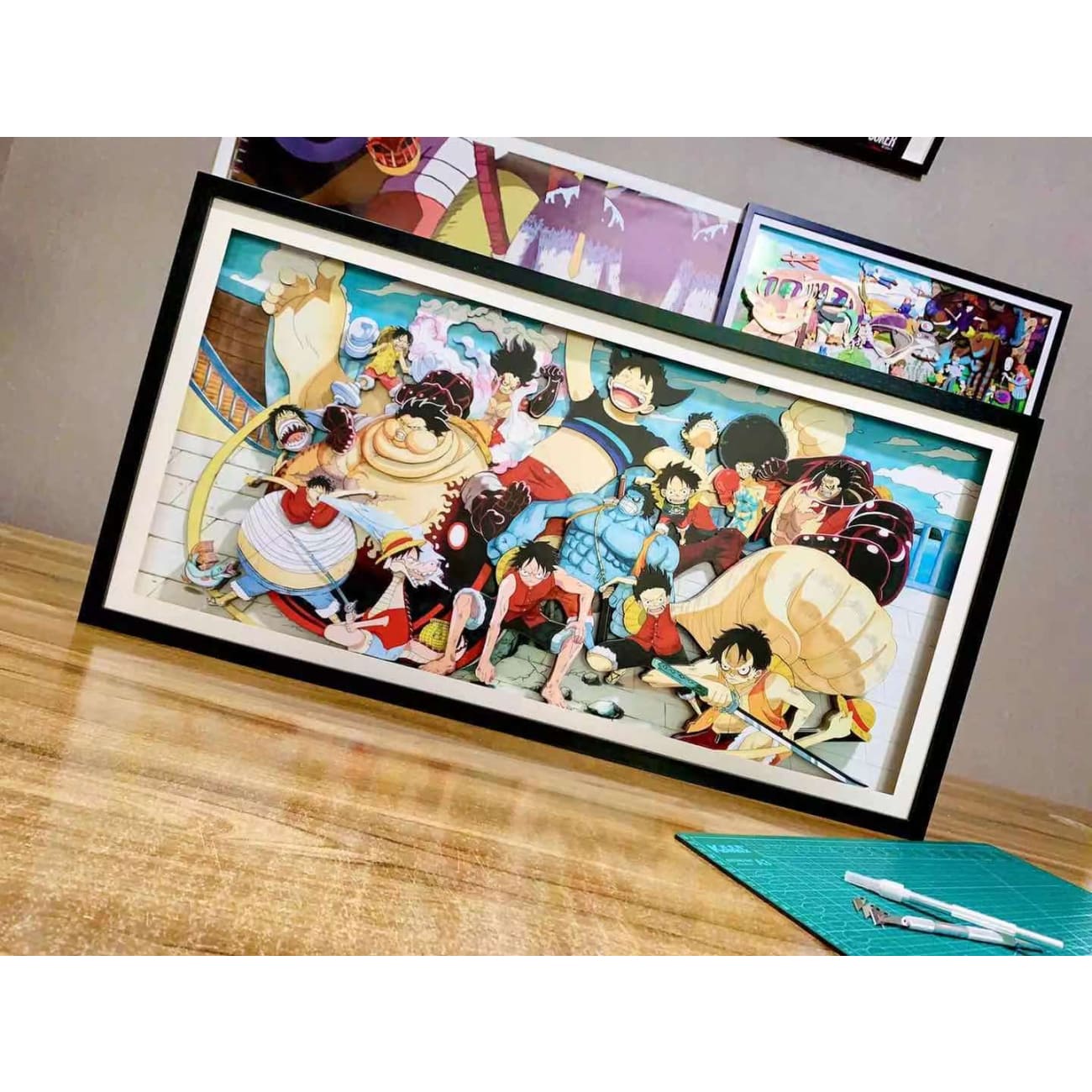 Panda 3D Frame - Monkey D. Luffy 3D poster frame