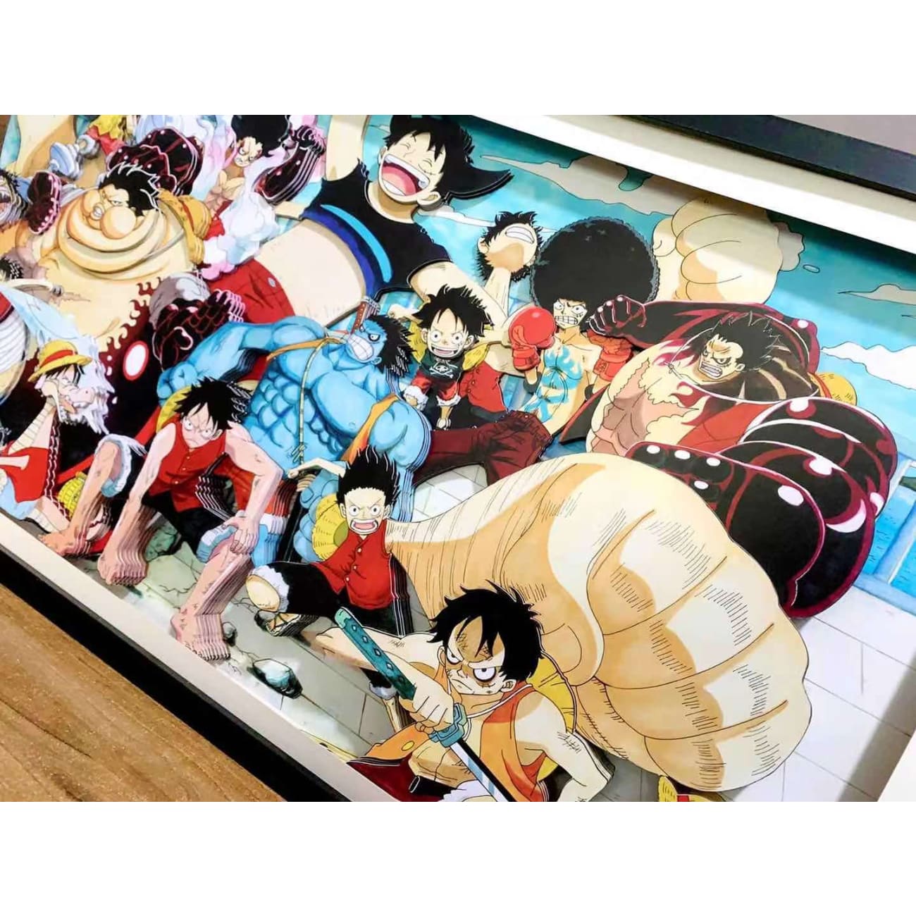 Panda 3D Frame - Monkey D. Luffy 3D poster frame