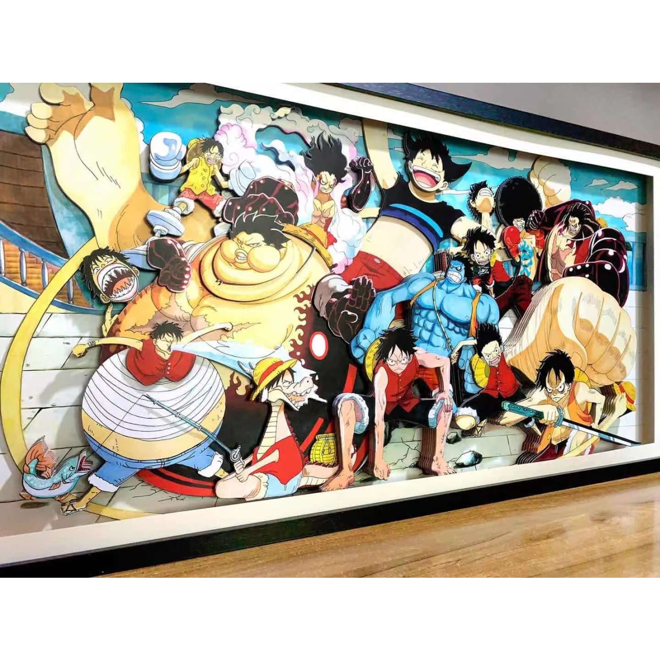 Panda 3D Frame - Monkey D. Luffy 3D poster frame