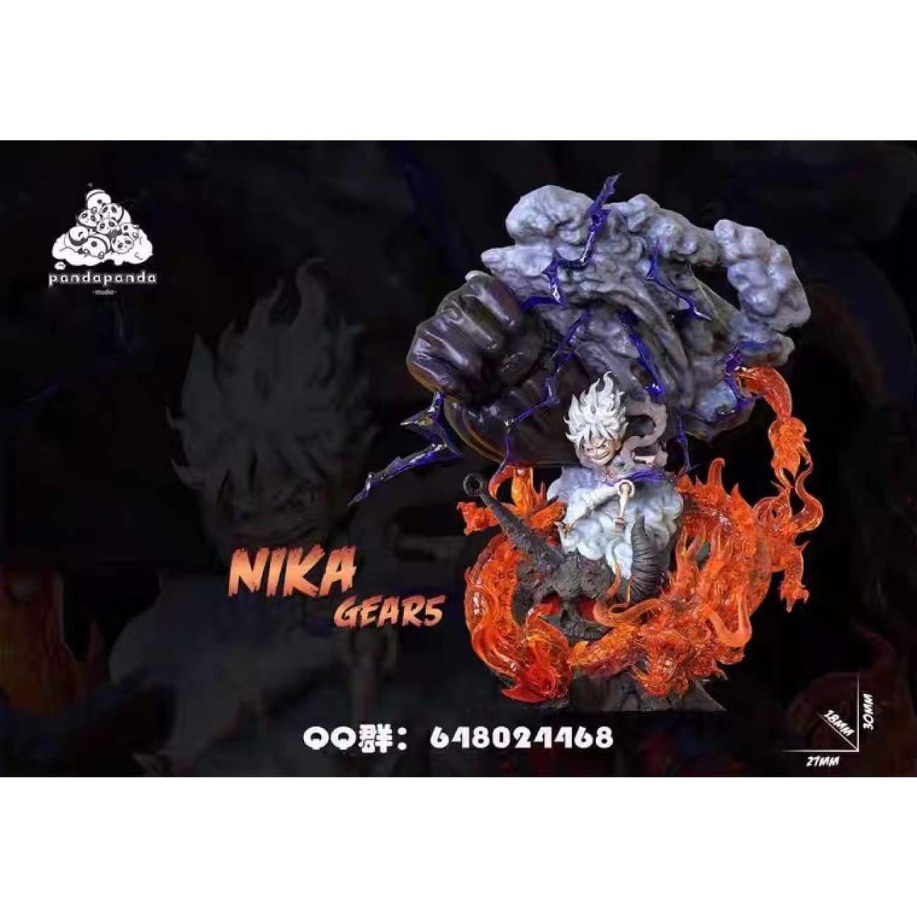 Pandapanda Studio - Sun God Nika Luffy Gear 5 and Kaido [Nornal Kaido / Flaming Kaido]