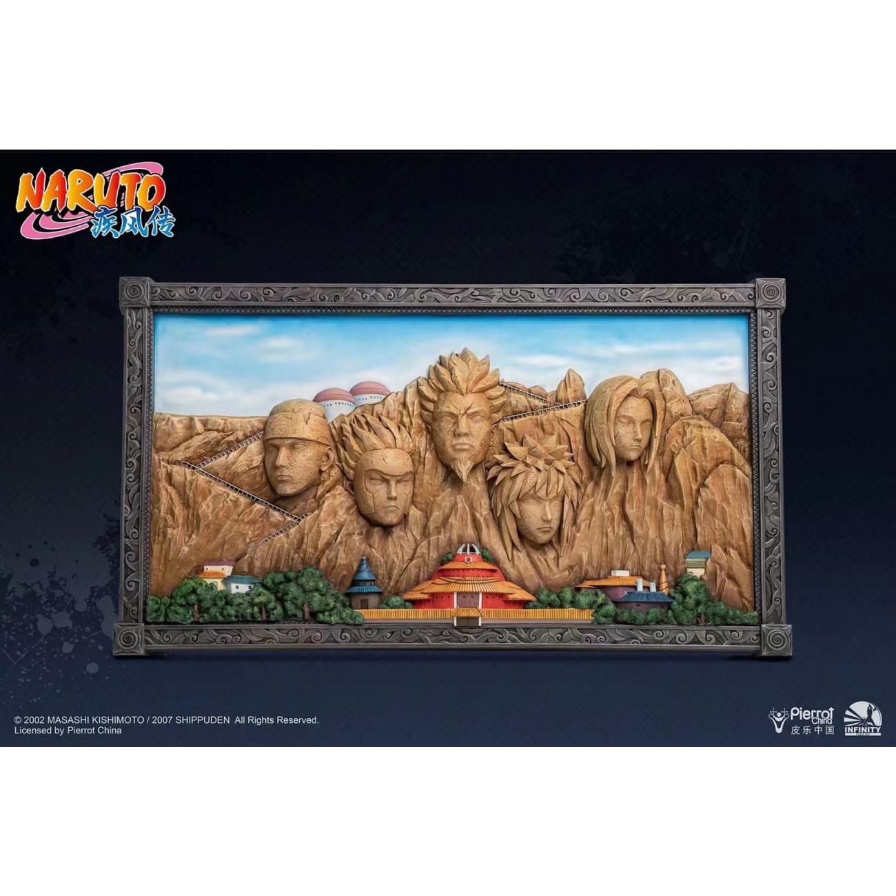 Pierrot China X Infinity Studio - Naruto Shippuden Hokage Rock 3D Art Frame [Full / Stone Coroled]