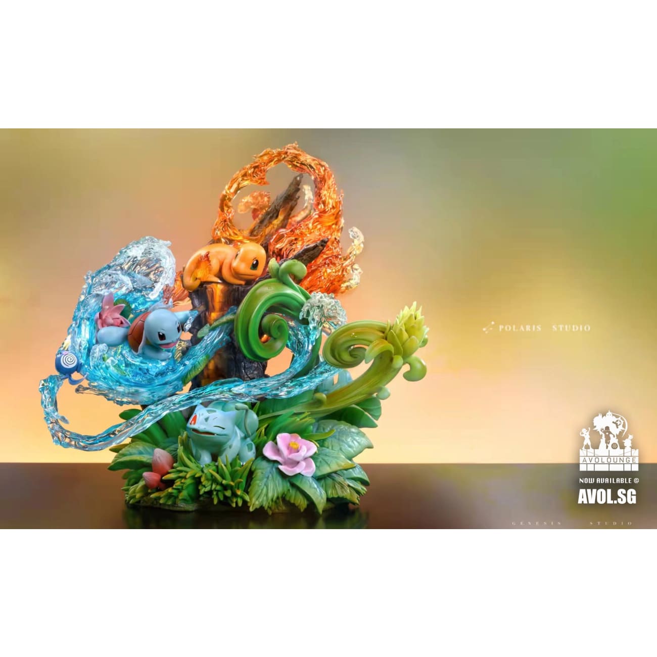  Plaris Studio X Genesis Studio -  Bulbasaur / Squirtles / Charmander