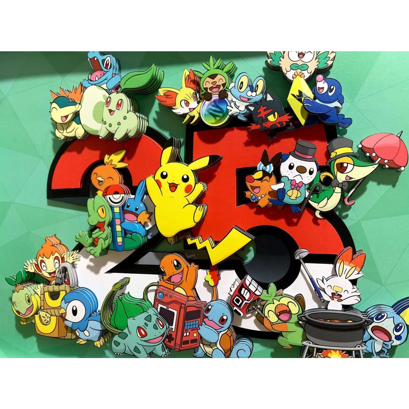Pokemon 25th Anniversary 3D Photo Frame [Small / Large]