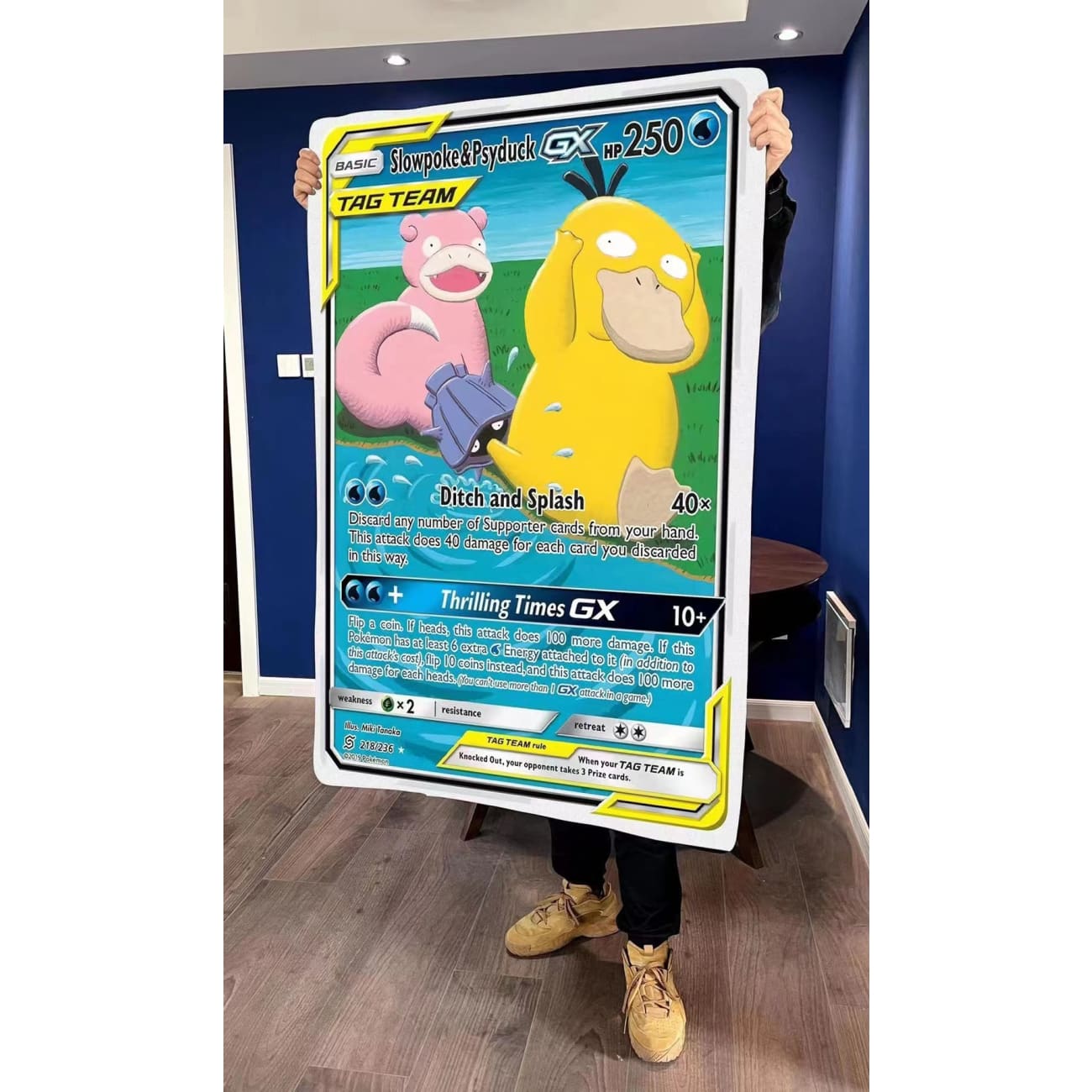 Pokemon Trading Card Seires Slowpoke & Psyduck Carpet [90cm x 120cm]