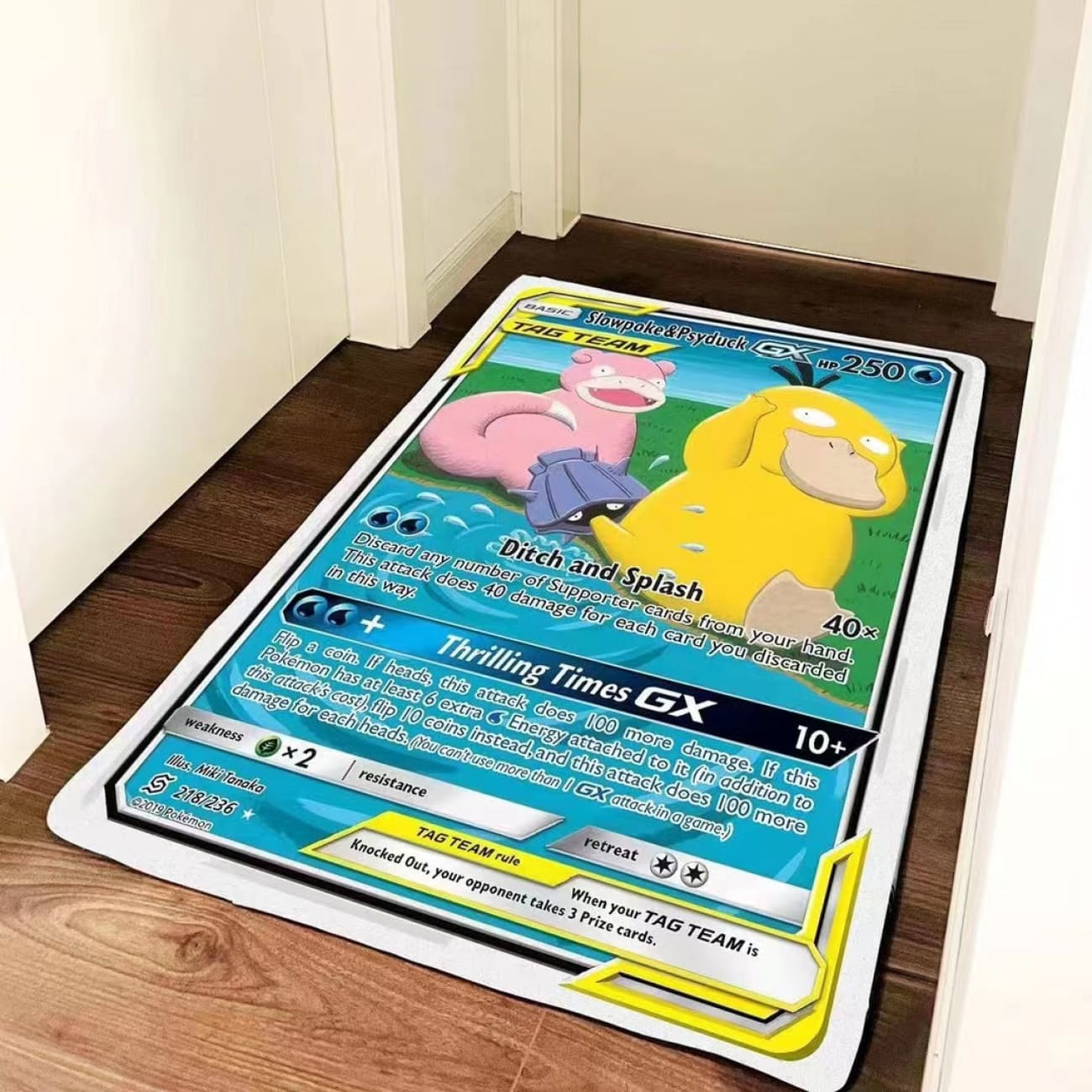 Pokemon Trading Card Seires Slowpoke & Psyduck Carpet [90cm x 120cm]