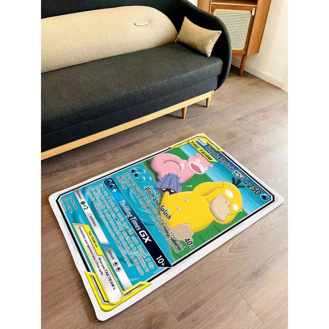 Pokemon Trading Card Seires Slowpoke & Psyduck Carpet [90cm x 120cm]