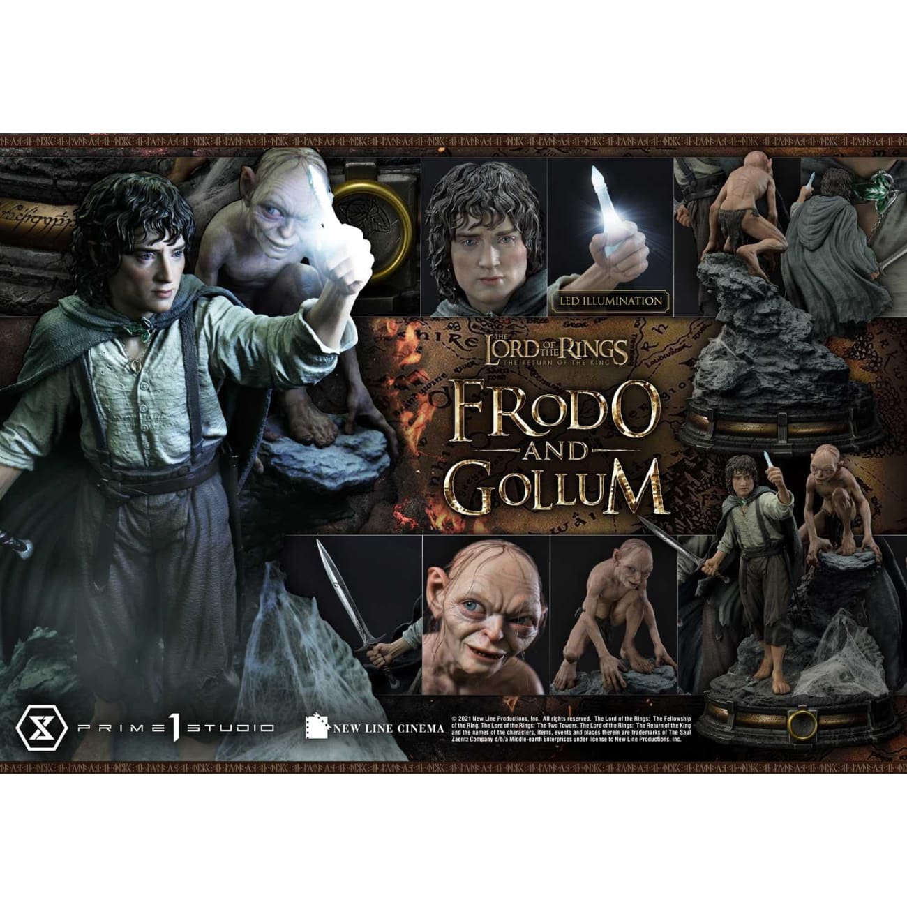 Prime 1 Studio - Frodo and Gollum - Lord of the Rings - Exclusive