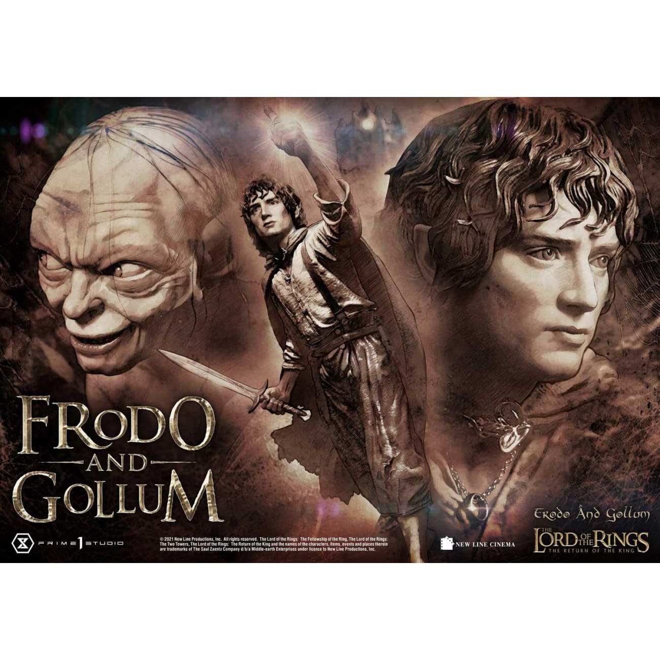 Prime 1 Studio - Frodo and Gollum - Lord of the Rings - Exclusive