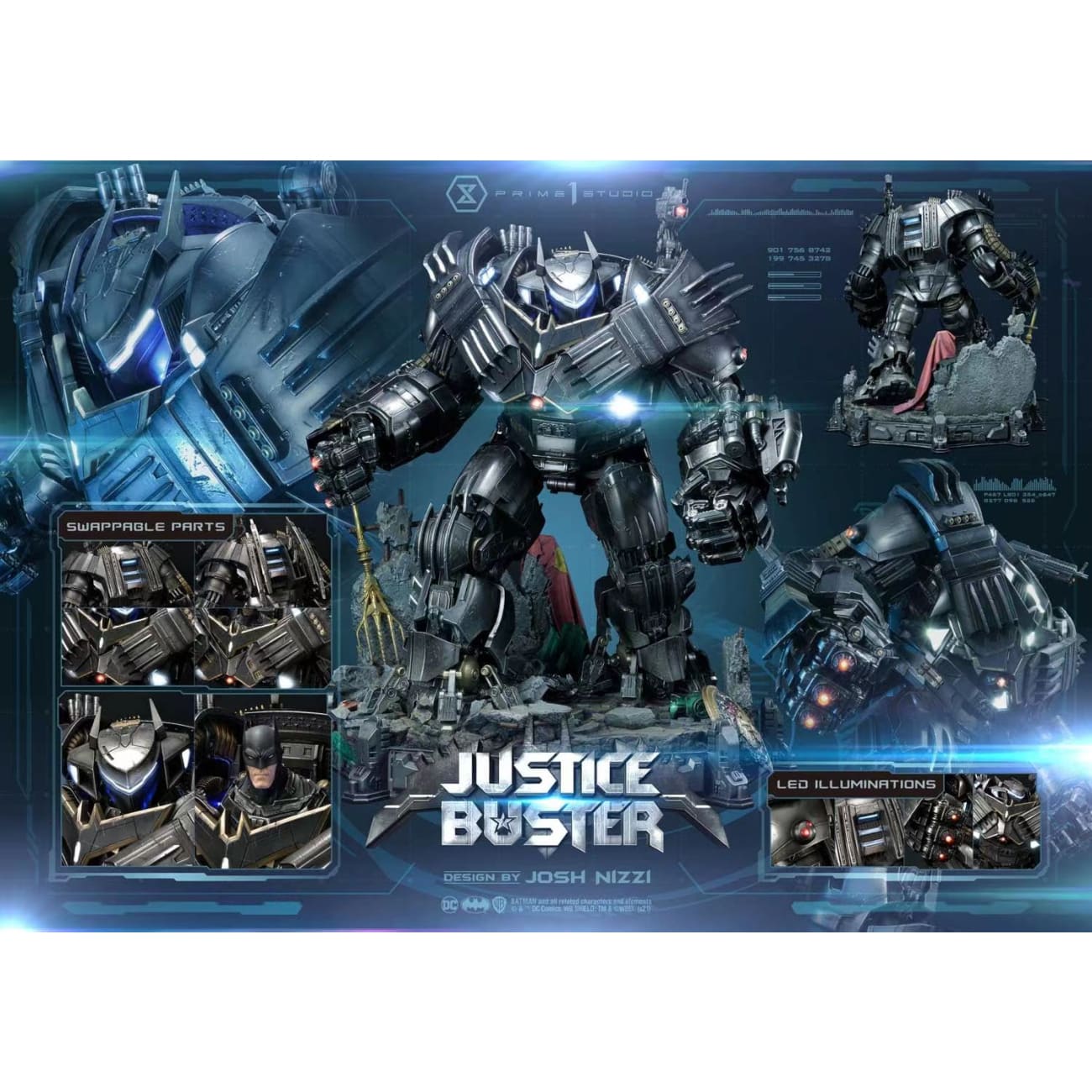 Prime 1 studio - Justice League (Comics) Justice Buster Design By Josh Nizzi Ultimate Version