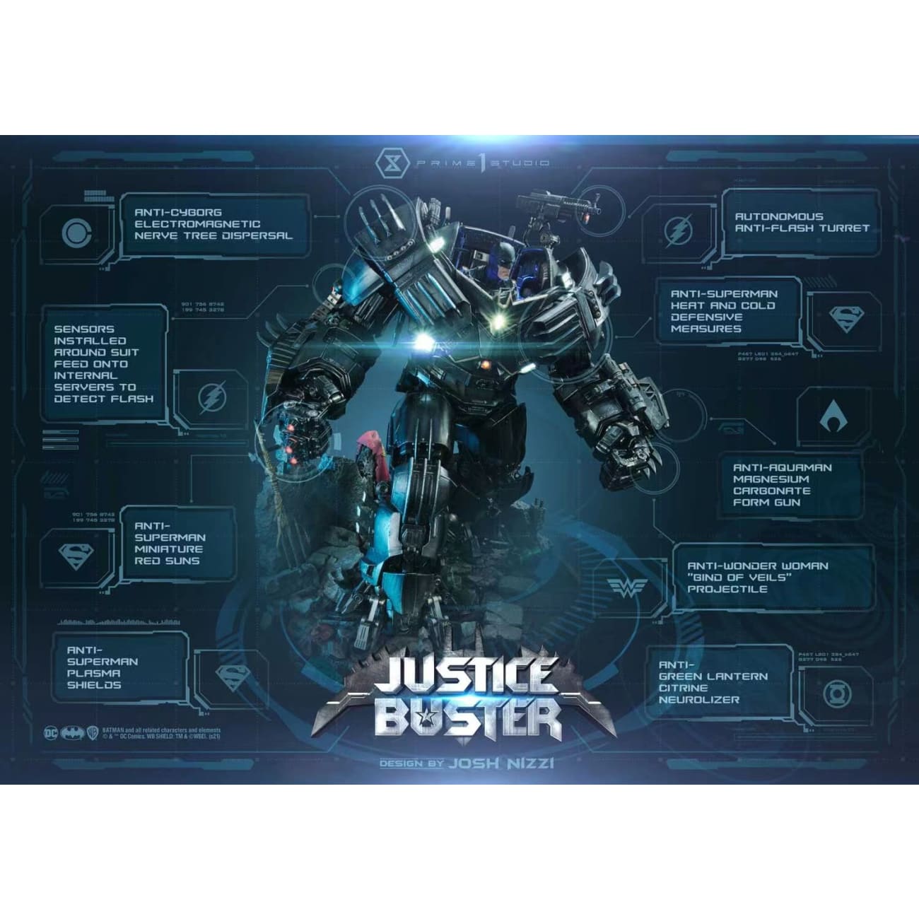 Prime 1 studio - Justice League (Comics) Justice Buster Design By Josh Nizzi Ultimate Version