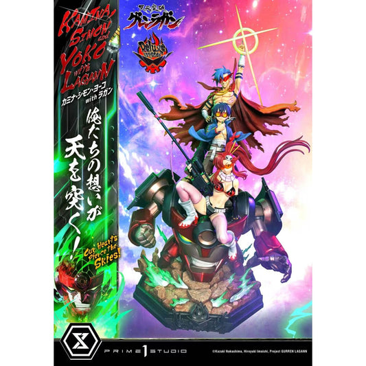 Prime 1 Studio - Kamina, Simon & Yoko with Lagann "Our Hearts Pierce the Skies!" [3 Variants]