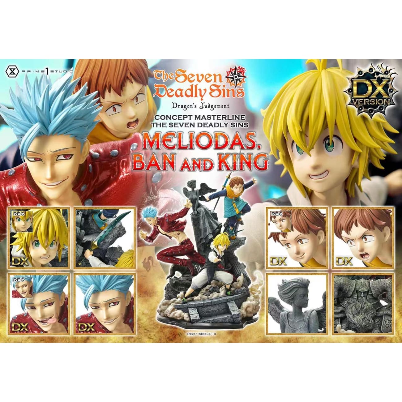 Prime 1 Studio - Meliodas, Ban and King [3 Variants]