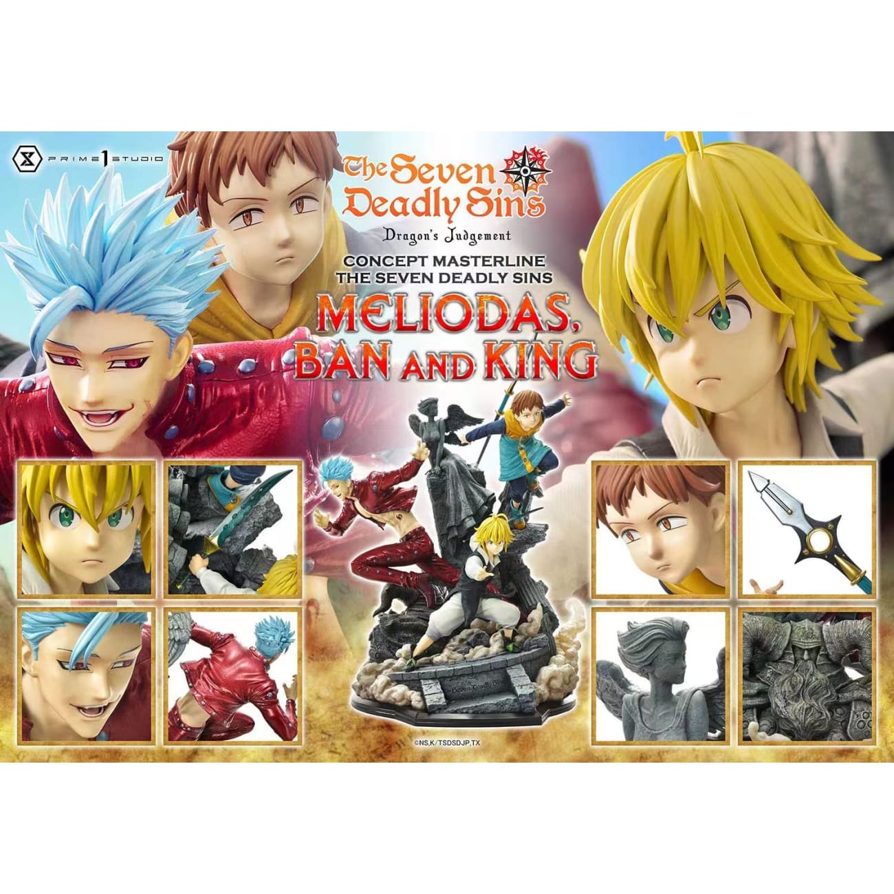Prime 1 Studio - Meliodas, Ban and King [3 Variants]