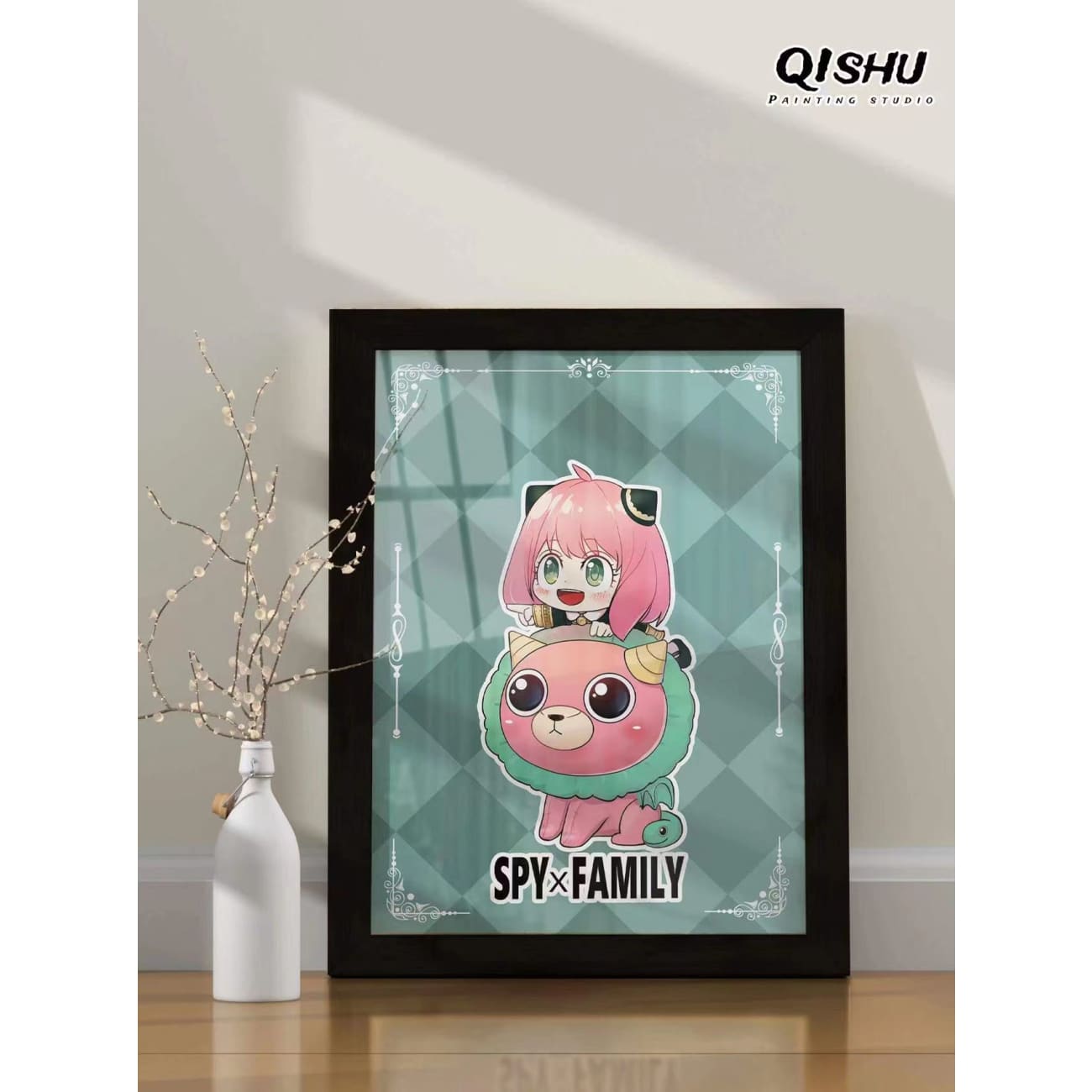 QISHU Painting Studio - Anya Forger & Chimera Poster Frame [7 Inch / A4 Size]
